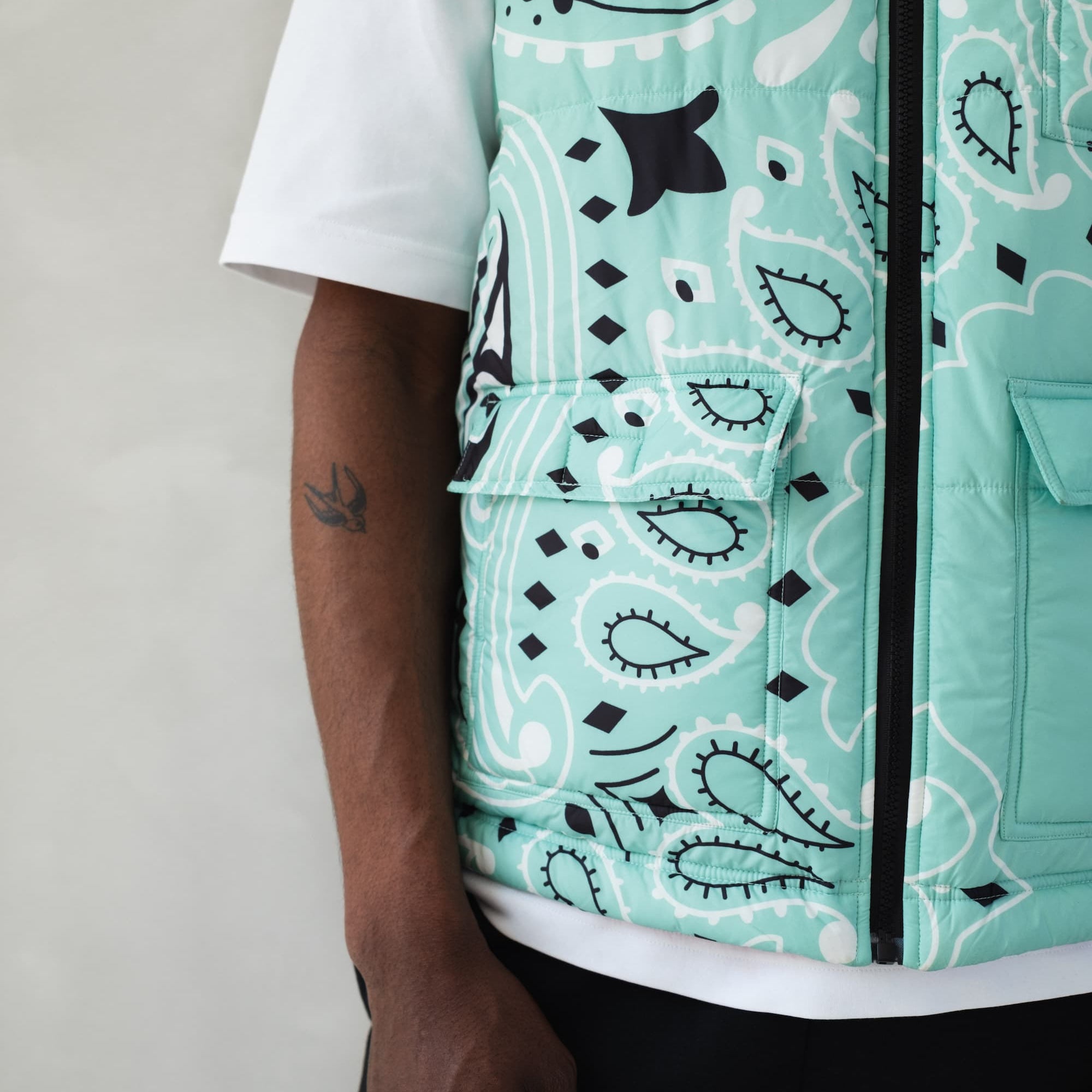 Detail paisley print green