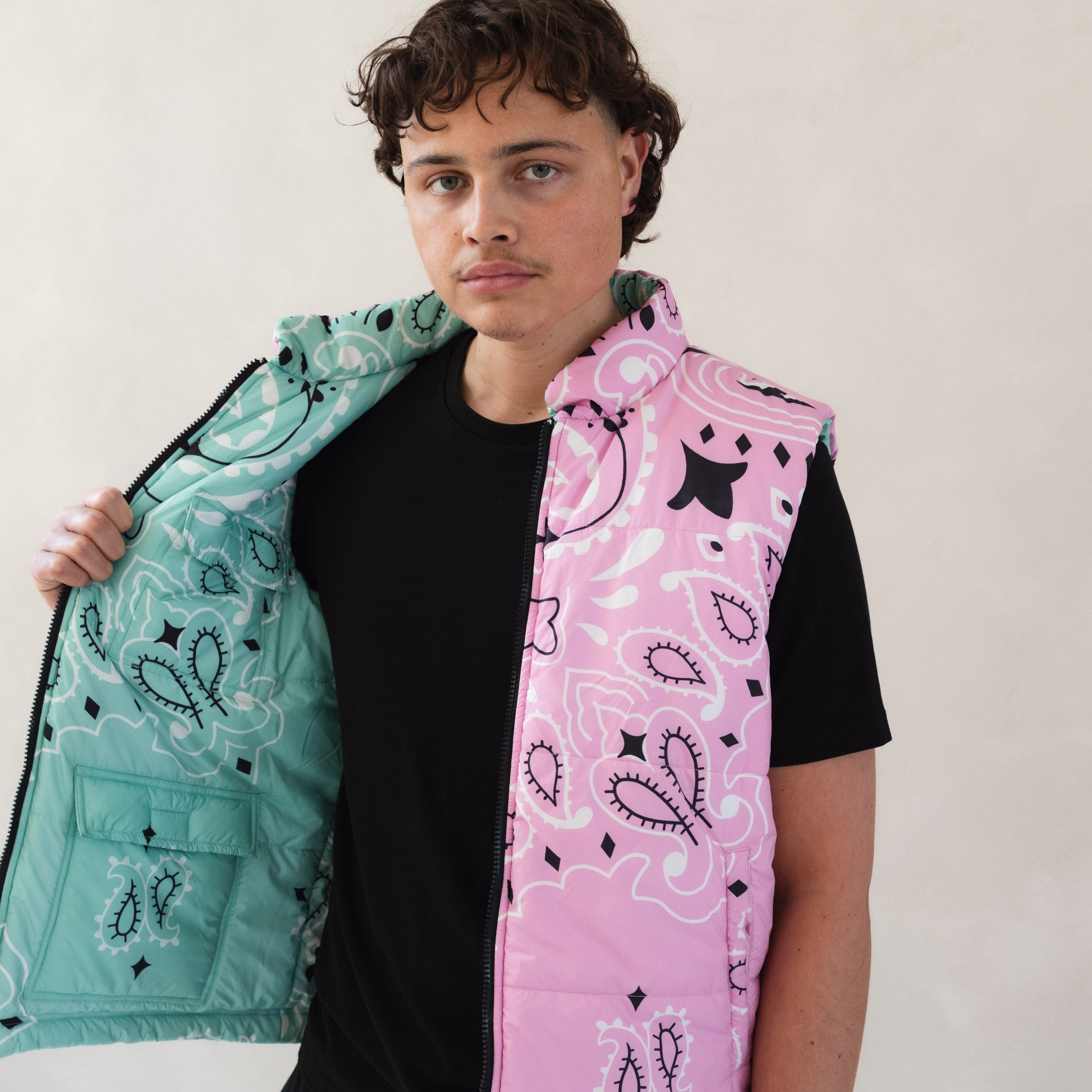 Streetwear groene bodywarmer