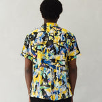 retro print shirt with chest pocket