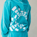 Hoodie wit logo, zwart streetwear