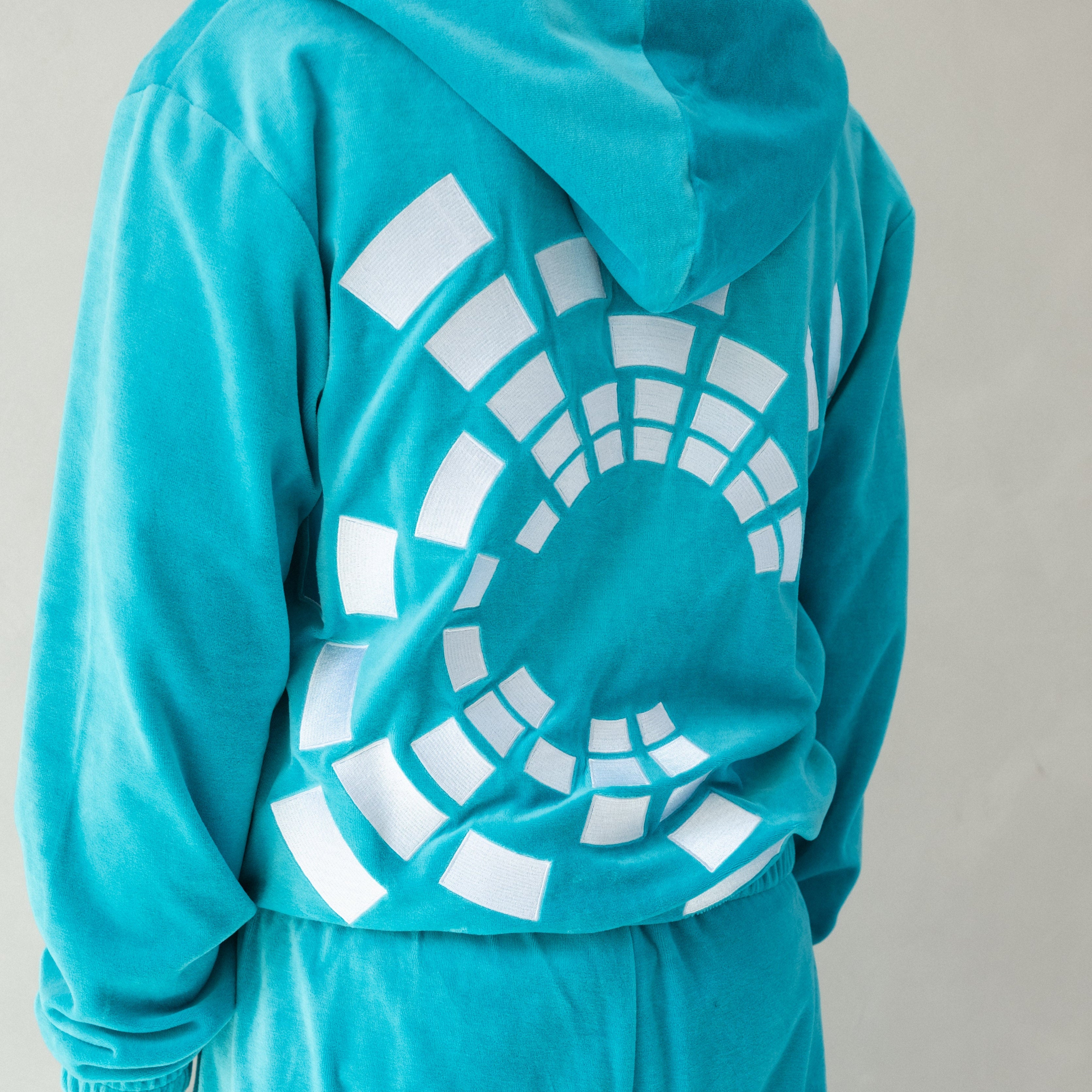 Hoodie wit logo, zwart streetwear